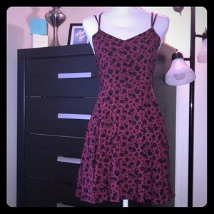 Wine/Maroon floral sun dress NWT